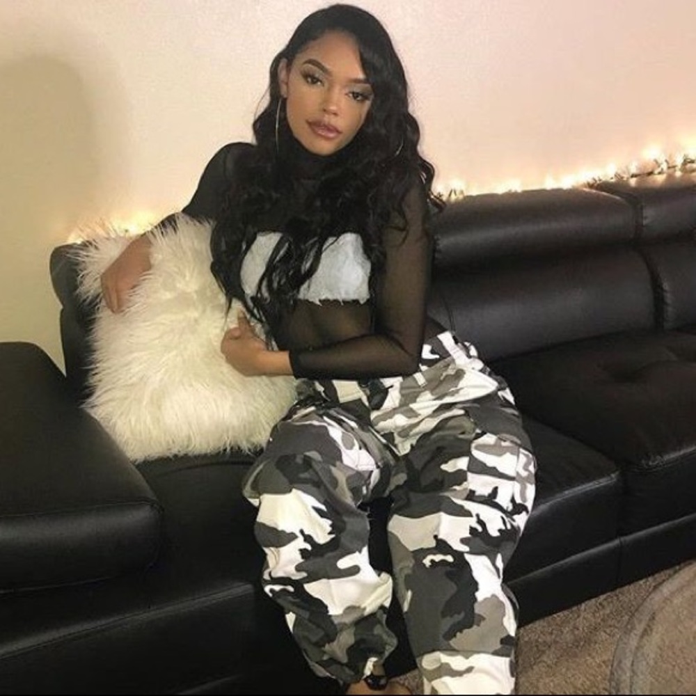 Military Store Unisex Black & White Camo Pants